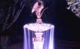 Fontaine Nadeau lit up with light purple LED Lighting